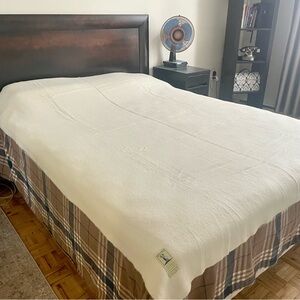 New 60s Kenwood Moth-Proofed Wool+ Blanket, Cream Twin